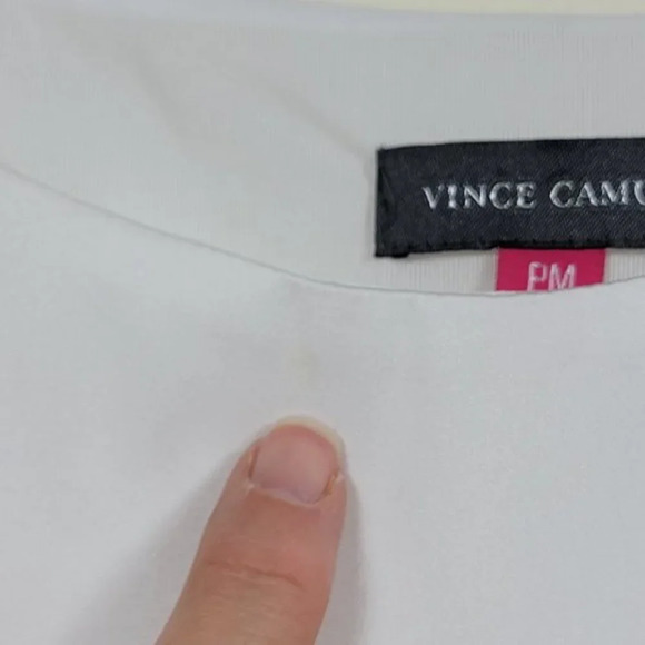 Vince Camuto Woman's Blocked Black and White Sleeveless‎ Blouse PM - Picture 7 of 13